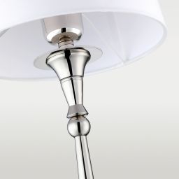 CosmoLight Austin lampa stołowa 1x40W biały/nikiel T01210NI-WH
