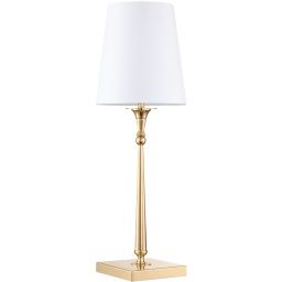 CosmoLight Austin lampa stołowa 1x40W biały/złoty T01227AU-WH