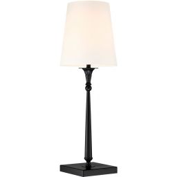 CosmoLight Austin lampa stołowa 1x40W biały/czarny T01241BK-WH