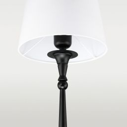 CosmoLight Austin lampa stołowa 1x40W biały/czarny T01241BK-WH