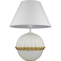 CosmoLight Pralines lampa stołowa 1x40W biały/mosiądz T01268WH