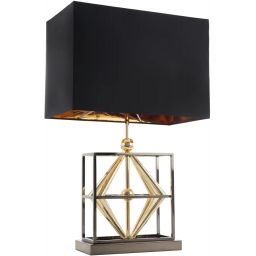 CosmoLight Quito lampa stołowa 1x40W czarny/złoty T01939BKAU