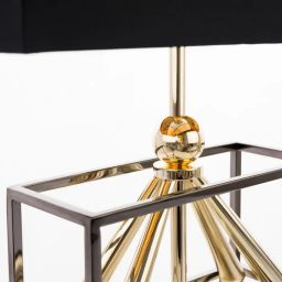 CosmoLight Quito lampa stołowa 1x40W czarny/złoty T01939BKAU