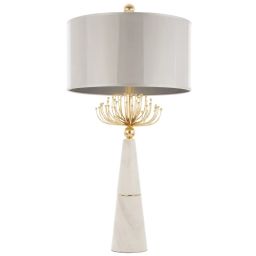 CosmoLight Cartagena lampa stołowa 2x40W biały/złoty T02004AU