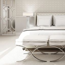 CosmoLight Bow lampa stołowa 2x40W biały/czarny/marmur T02107BK