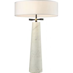 CosmoLight Bow lampa stołowa 2x40W biały/czarny/marmur T02107BK