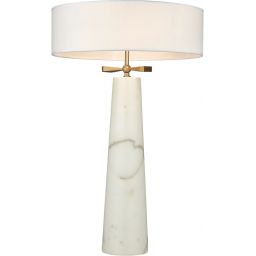 CosmoLight Bow lampa stołowa 2x40W biały/marmur/mosiądz T02114BR
