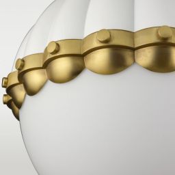 CosmoLight Pralines kinkiet 1x40W biały/mosiądz W01237WH