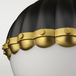 CosmoLight Pralines kinkiet 1x40W biały/czarny/mosiądz W01244BK