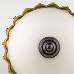 CosmoLight Pralines kinkiet 1x40W biały/czarny/mosiądz W01244BK