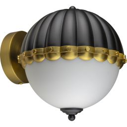 CosmoLight Pralines kinkiet 1x40W biały/czarny/mosiądz W01244BK