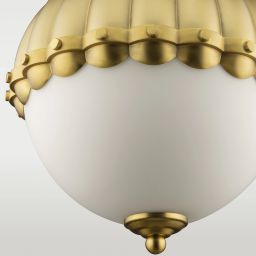 CosmoLight Pralines kinkiet 1x40W biały/mosiądz W01251BR