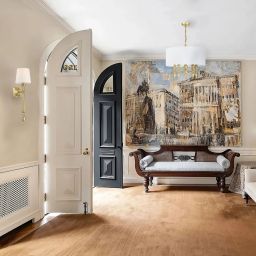 CosmoLight Austin kinkiet 1x40W biały/mosiądz W01289BR-WH