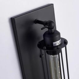 CosmoLight York kinkiet 1x40W czarny W01307BK