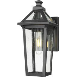 CosmoLight Zurich kinkiet zewnętrzny 1x60W czarny mat W01609BK