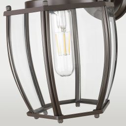 CosmoLight Nuuk kinkiet zewnętrzny 1x60W brązowy mat W01661BZ