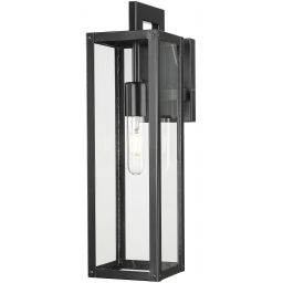 CosmoLight Kyoto kinkiet zewnętrzny 1x60W czarny mat W01678BK