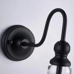 CosmoLight Paris kinkiet 1x40 W czarny W01796BK