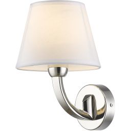 CosmoLight Atlanta kinkiet 1x40 W biały-nikiel W01827NI-WH