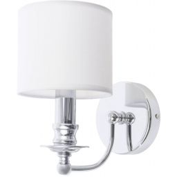 CosmoLight Abu Dhabi kinkiet 1x40 W biały-chrom W01888CH-WH