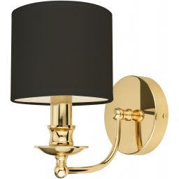 CosmoLight Abu Dhabi kinkiet 1x40W czarny/złoty W01940AU-BK