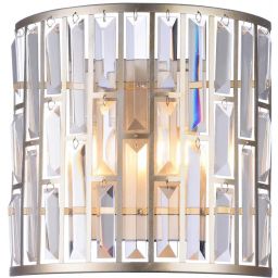 CosmoLight Kyiv kinkiet 2x60W szampan/kryształ W02103CP