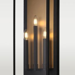 CosmoLight Malibu kinkiet zewnętrzny 3x25W czarny W03555BK