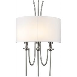 CosmoLight Las Vegas kinkiet 3x40 W biały-nikiel W03711NI-WH