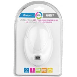 DPM lampka nocna z czujnikiem zmierzchu 1x1 W biała QM287