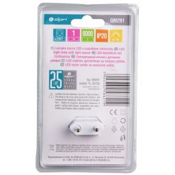 DPM lampka nocna z czujnikiem zmierzchu 1x1 W biała QM352
