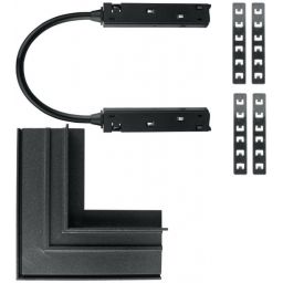 DPM M-Line łącznik kątowy do szyny magnetycznej wewnętrzny podtynkowy czarny MTL-R-IL-B