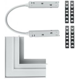 DPM M-Line łącznik kątowy do szyny magnetycznej wewnętrzny podtynkowy biały MTL-R-IL-W