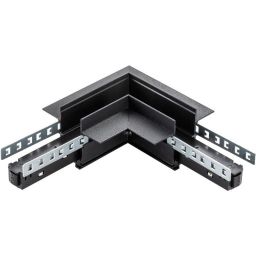 DPM M-Line łącznik kątowy do szyny magnetycznej poziomy podtynkowy czarny MTL-R-L-B