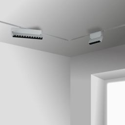 DPM M-Line łącznik kątowy do szyny magnetycznej poziomy podtynkowy biały MTL-R-L-W