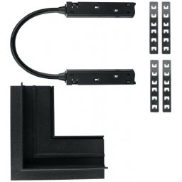 DPM M-Line łącznik kątowy do szyny magnetycznej zewnętrzny podtynkowy czarny MTL-R-OL-B