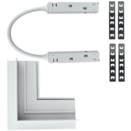 DPM M-Line łącznik kątowy do szyny magnetycznej zewnętrzny podtynkowy biały MTL-R-OL-W