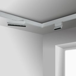 DPM M-Line łącznik kątowy do szyny magnetycznej poziomy natynkowy biały MTL-S-HL-W