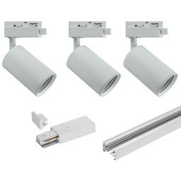 DPM X-Line zestaw szynoprzewód z reflektorami 3x20 W biały STR-3XGU10-NW