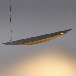 Outlet - Elkim Lighting Buket lampa wisząca 1x14 W czarna-złota 535701135