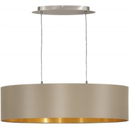 Eglo Maserlo lampa wisząca 2x60W popielaty/złoty/nikiel satynowy 31613