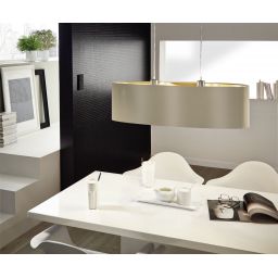 Eglo Maserlo lampa wisząca 2x60W popielaty/złoty/nikiel satynowy 31613