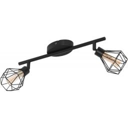 Eglo Zapata lampa podsufitowa 2x3W czarny/bursztynowy 32766