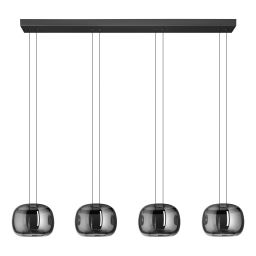 Eglo Hortunas lampa wisząca 4x10 W czarna 390433