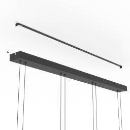 Eglo Hortunas lampa wisząca 4x10 W czarna 390433