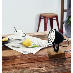 Eglo Gatebeck lampa stołowa 1x40W naturalne drewno/czarny 43138