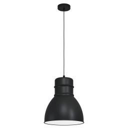 Eglo Ebury lampa wisząca 1x60 W czarna 43621