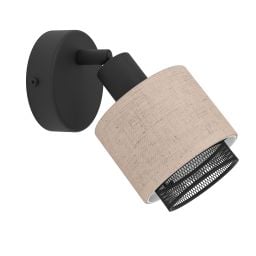 Eglo Rosley kinkiet 1x40 W czarny/beżowy 43656