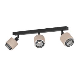 Eglo Rosley lampa podsufitowa 3x40 W czarna/beżowa 43658