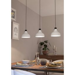 Eglo Matlock lampa wisząca 3x60 W czarna-szary/popielaty 43826