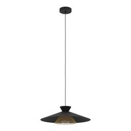 Eglo Grizedale lampa wisząca 1x40 W czarna-miedź 43885